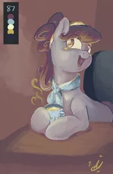 Size: 3300x5100 | Tagged: safe, artist:aquaticsun, derpibooru import, suri polomare, earth pony, pony, female, limited palette, mare, open mouth, solo