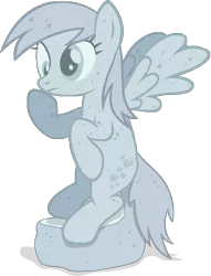 Size: 3815x5000 | Tagged: safe, artist:stinkehund, derpibooru import, derpy hooves, pegasus, pony, .svg available, female, mare, parody, simple background, solo, statue, the thinker, transparent background, vector