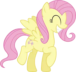 Size: 6000x5632 | Tagged: absurd resolution, artist:slb94, cute, derpibooru import, excited, fluttershy, happy, safe, shyabetes, simple background, solo, transparent background, vector, walking