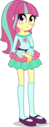 Size: 1932x5000 | Tagged: safe, artist:xebck, derpibooru import, sour sweet, equestria girls, friendship games, absurd resolution, alternate hairstyle, alternate universe, cute, freckles, looking at you, mary janes, simple background, solo, sourbetes, transparent background, vector