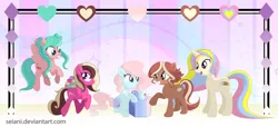 Size: 1280x586 | Tagged: artist:seiani, derpibooru import, oc, oc:dream wish, oc:french macaron, oc:spectrum flash, oc:tranquility, safe, unofficial characters only