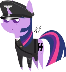 Size: 3280x3600 | Tagged: artist:facelesssoles, derpibooru import, nazi, pointy ponies, safe, scar, schutzstaffel, solo, swastika, twilight sparkle