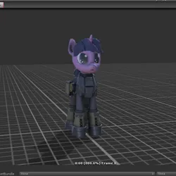 Size: 648x648 | Tagged: safe, artist:dreadmaster231, artist:jokootle, artist:pencilbrony, derpibooru import, twilight sparkle, 3d, mass effect, pony game, project:silence, solo, sybil