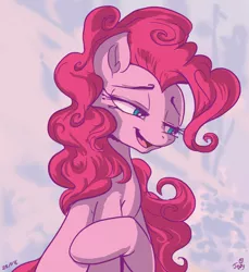 Size: 754x823 | Tagged: safe, artist:jowybean, derpibooru import, pinkie pie, earth pony, pony, bedroom eyes, female, mare, open mouth, solo