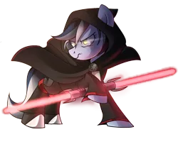 Size: 2100x1701 | Tagged: artist:drawntildawn, derpibooru import, double lightsaber, lightsaber, oc, oc:mythril mistral, rule 63, safe, sith, solo, star wars, unofficial characters only, weapon