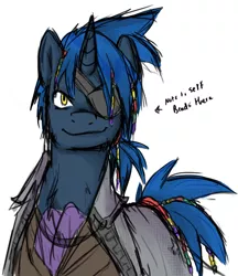 Size: 527x610 | Tagged: artist needed, source needed, safe, derpibooru import, oc, oc:high tide, unofficial characters only, pony, unicorn, clothes, pirate, solo