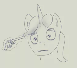 Size: 1129x1008 | Tagged: 8chan, alimony, artist:anonymous, brendan fraser, derpibooru import, gun, imminent suicide, implied suicide, just, just fuck my shit up, meme, /pone/, semi-grimdark, shining armor, solo, /tv/, weapon