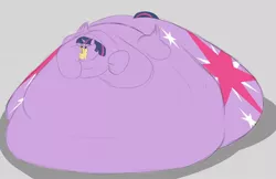 Size: 1280x831 | Tagged: suggestive, artist:astr0zone, derpibooru import, twilight sparkle, twilight sparkle (alicorn), alicorn, pony, ass, bingo wings, blob, double chin, fat, fat wings, female, hoof in mouth, huge butt, immobile, impossibly large belly, impossibly large butt, large butt, mare, messy eating, morbidly obese, neck roll, obese, rolls of fat, royal fitness, triple chin, twilard sparkle