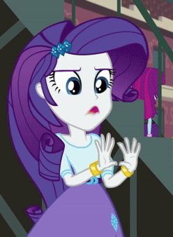 Size: 248x338 | Tagged: safe, derpibooru import, mystery mint, rarity, equestria girls, friendship games, animated, jazz hands, solo