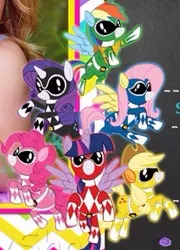 Size: 231x321 | Tagged: safe, derpibooru import, applejack, fluttershy, pinkie pie, rainbow dash, rarity, twilight sparkle, twilight sparkle (alicorn), alicorn, pony, clothes, cosplay, costume, kyouryuu sentai zyuranger, mane six, mighty morphin power rangers, power rangers, super sentai