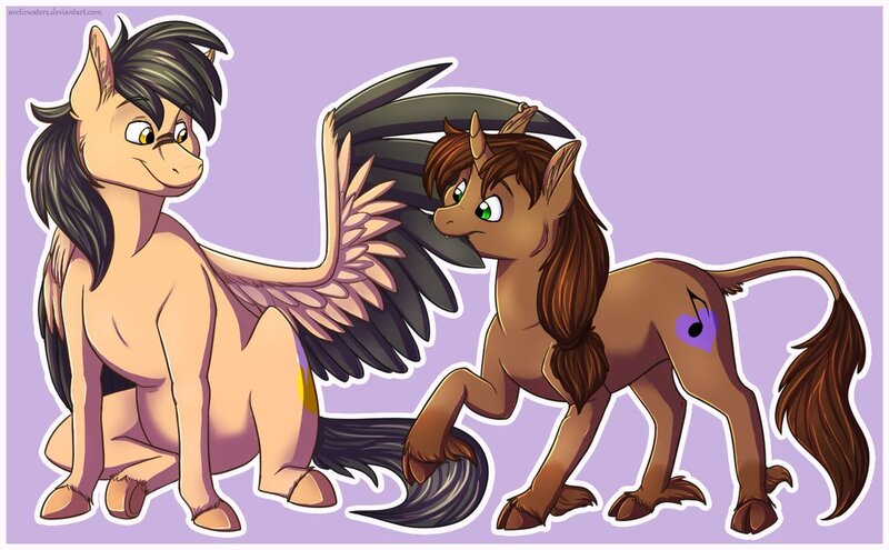 Size: 1136x703 | Tagged: safe, artist:arcticwaters, derpibooru import, oc, oc:playbitz, oc:siren bliss, pegasus, unicorn, couple, preening