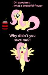 Size: 1416x2232 | Tagged: abuse, artist:vincentthecrow, background pony strikes again, bad end, crying, death, derpibooru import, dynamite, explosives, flutterbuse, fluttershy, ghost, ghost pony, painfully innocent fluttershy, reality ensues, semi-grimdark, this ended in death, tnt, too dumb to live