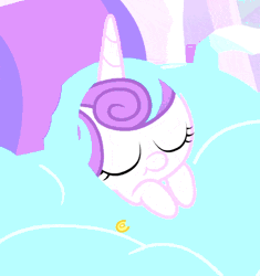 Size: 408x434 | Tagged: safe, derpibooru import, screencap, princess flurry heart, alicorn, pony, spoiler:s06, animated, baby, baby alicorn, baby blanket, baby flurry heart, baby pony, cropped, cute, dawwww, diabetes, eyes closed, female, flurrybetes, happy baby, hnnng, newborn, newborn baby, safety pin, sleeping, sleeping baby, smiling, solo, swaddled, swaddled baby, wrapped snugly