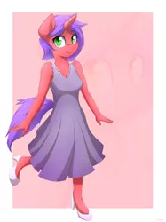 Size: 800x1067 | Tagged: anthro, artist:thebatfang, clothes, derpibooru import, dress, high heels, oc, oc:nicole colours, safe, solo, unofficial characters only