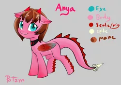 Size: 2894x2039 | Tagged: artist:potzm, concept art, derpibooru import, dracony, hybrid, oc, oc:anya, safe, solo, unofficial characters only