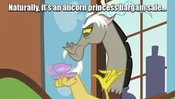 Size: 640x360 | Tagged: annoyed, derpibooru import, dialogue, discord, draconequus, dragon ball z, fluttershy's cottage, image macro, make new friends but keep discord, male, meme, princess flurry heart, reference, safe, screencap, solo, teacup, the crystalling, vegeta