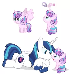 Size: 900x950 | Tagged: safe, artist:dm29, derpibooru import, princess flurry heart, shining armor, alicorn, pony, unicorn, spoiler:s06, :t, baby, baby pony, boop, cute, diaper, duo, equestria's best father, eye contact, father and daughter, female, filly, flurrybetes, julian yeo is trying to murder us, looking up, male, noseboop, open mouth, prone, puffy cheeks, shining adorable, sitting, smiling, spread wings, stallion, weapons-grade cute, wings