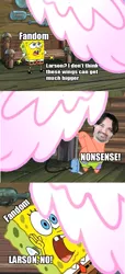 Size: 647x1418 | Tagged: safe, derpibooru import, princess flurry heart, spoiler:s06, drama, flurry heart drama, hilarious in hindsight, image, m.a. larson, meme, patrick star, png, spongebob squarepants, spongebob squarepants (character), thanks m.a. larson, wet painters, wings