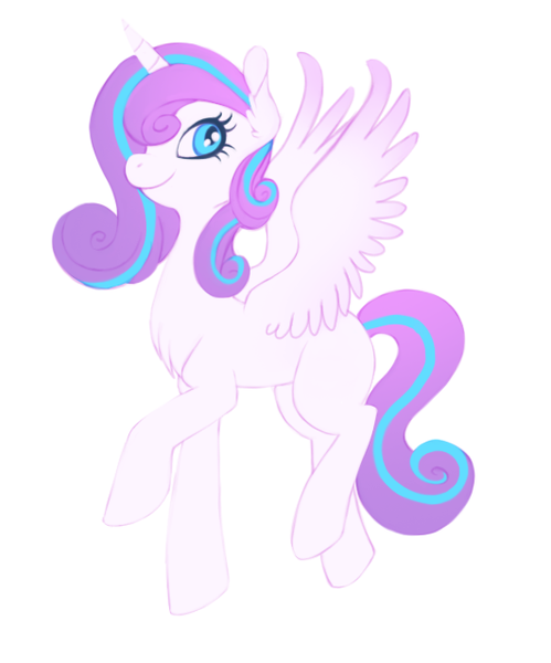 Size: 531x638 | Tagged: safe, artist:miss-cats, derpibooru import, princess flurry heart, alicorn, pony, spoiler:s06, female, filly, older, simple background, solo, white background