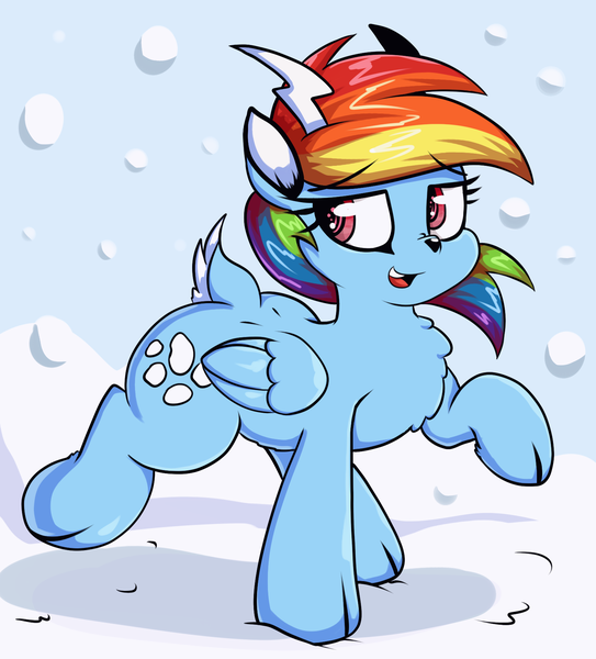 Size: 1600x1769 | Tagged: artist:graphene, derpibooru import, rainbow dash, reindeer dash, safe, solo