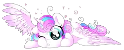 Size: 2600x1050 | Tagged: safe, artist:dragonfoxgirl, derpibooru import, princess flurry heart, alicorn, pony, spoiler:s06, baby, baby pony, cute, female, flurrybetes, one eye closed, simple background, solo, transparent background