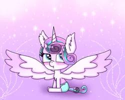 Size: 2062x1649 | Tagged: safe, artist:polishcrossoverfan, derpibooru import, princess flurry heart, alicorn, pony, spoiler:s06, cute, filly, foal, large wings, simple background, solo