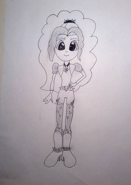 Size: 850x1200 | Tagged: safe, artist:yateworldorder, derpibooru import, adagio dazzle, equestria girls, rainbow rocks, monochrome, photo, solo