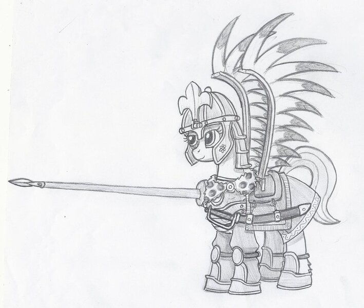 Size: 972x823 | Tagged: safe, artist:sensko, derpibooru import, earth pony, pony, armor, black and white, grayscale, hussar, lance, monochrome, pencil drawing, solo, sword, traditional art, weapon, winged hussar