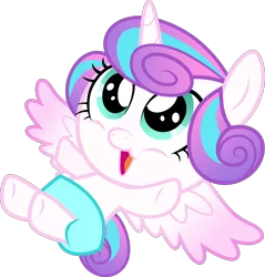 Size: 2174x2271 | Tagged: safe, artist:xebck, derpibooru import, princess flurry heart, alicorn, pony, spoiler:s06, alternate design, baby, baby pony, cute, female, flurrybetes, simple background, smiling, solo, transparent background, vector