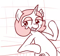 Size: 640x600 | Tagged: safe, artist:ficficponyfic, derpibooru import, oc, oc:joyride, unofficial characters only, pony, unicorn, colt quest, adult, bath, female, grin, horn, hot tub, mare, pimp, smiling, smirk, story included, swimming pool