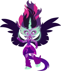 Size: 4000x4632 | Tagged: safe, artist:missgoldendragon, derpibooru import, sci-twi, twilight sparkle, equestria girls, friendship games, .svg available, absurd resolution, clothes, commission, cute, doll, dress, equestria girls minis, fingerless gloves, gloves, glowing eyes, horn, jewelry, midnight sparkle, midnightabetes, necklace, open mouth, simple background, skirt, solo, toy, transparent background, vector, wings