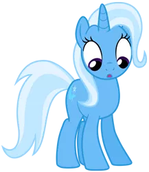 Size: 6099x7011 | Tagged: safe, artist:greenmachine987, derpibooru import, trixie, pony, unicorn, magic duel, :o, absurd resolution, cute, diatrixes, female, looking down, mare, simple background, solo, transparent background, vector, wide eyes
