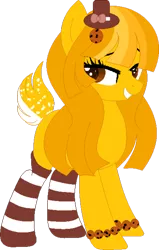 Size: 400x627 | Tagged: artist:t-aroutachiikun, clothes, deer pony, derpibooru import, oc, oc:honey cookie, original species, safe, socks, solo, striped socks, unofficial characters only