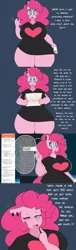 Size: 1280x4193 | Tagged: suggestive, artist:somescrub, derpibooru import, pinkie pie, anthro, hugtastic pinkie pie, breasts, busty pinkie pie, chubby, fat, female, heart eyes, implied incest, patreon, pinkie thighs, solo, solo female, thunder thighs, wingding eyes