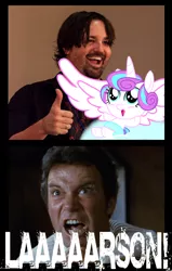 Size: 552x866 | Tagged: derpibooru import, drama, flurry heart drama, hilarious in hindsight, james t kirk, larson you magnificent bastard, m.a. larson, meme, princess flurry heart, safe, screencap, solo, spoiler:s06, star trek, thanks m.a. larson