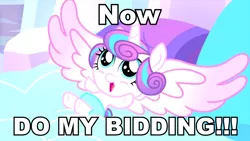 Size: 960x540 | Tagged: derpibooru import, image macro, meme, princess flurry heart, safe, screencap, solo, spoiler:s06