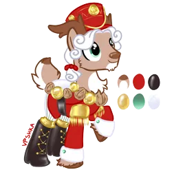 Size: 2000x2000 | Tagged: artist:vpshka, christmas, deer, derpibooru import, mlp-fied, nutcracker, safe, solo