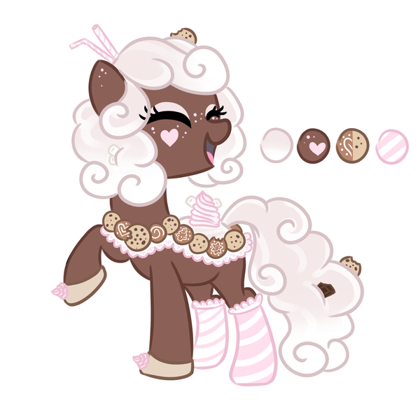 Size: 2000x2000 | Tagged: safe, artist:vpshka, derpibooru import, ponified, food pony, original species, pony, eyes closed, food, heart, milk and cookies, solo, straw