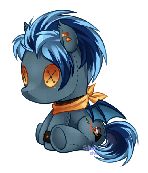 Size: 1200x1400 | Tagged: safe, artist:jojuki-chan, derpibooru import, oc, oc:eira, unofficial characters only, bat pony, pony, plushie, simple background, solo, transparent background