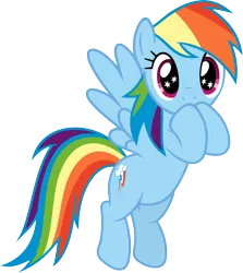 Size: 5340x6000 | Tagged: safe, artist:slb94, derpibooru import, rainbow dash, pegasus, pony, rarity investigates, absurd resolution, cute, dashabetes, female, mare, simple background, solo, starry eyes, transparent background, vector, wingding eyes