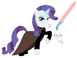 Size: 2897x2169 | Tagged: artist:e-e-r, count dooku, crossover, dark side, derpibooru import, rarity, safe, simple background, solo, star wars, transparent background