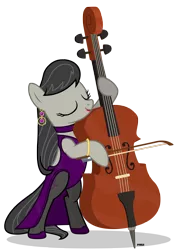 Size: 4000x5700 | Tagged: safe, artist:a4r91n, derpibooru import, octavia melody, earth pony, pony, bipedal, cello, clothes, dress, eyes closed, female, jewelry, lipstick, musical instrument, pantyhose, simple background, solo, transparent background, vector