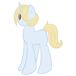 Size: 1500x1500 | Tagged: safe, artist:kikuthecupcake, derpibooru import, oc, unnamed oc, unofficial characters only, blank flank, offspring, parent:prince blueblood, parents:bluetrix, parent:trixie, solo