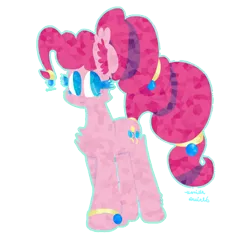 Size: 1008x1008 | Tagged: safe, artist:vanillaswirl6, derpibooru import, pinkie pie, crystal pony, pony, crystallized, simple background, solo, transparent background