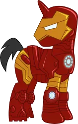 Size: 4710x7516 | Tagged: safe, artist:sugar-loop, derpibooru import, ponified, pony, unicorn, absurd resolution, armor, iron man, marvel, simple background, solo, tony stark, transparent background, vector