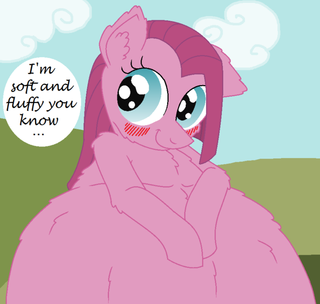 Size: 896x850 | Tagged: artist:adlaz, belly, blushing, derpibooru import, fetish, flat colors, fluffy, impossibly large belly, non-fatal vore, pinkamena diane pie, pinkie pie, pinkie pred, questionable, smiling, solo, vore