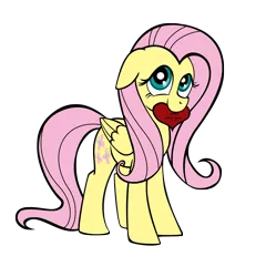 Size: 3284x3422 | Tagged: safe, artist:tsand106, derpibooru import, part of a set, fluttershy, bronybait, heart, mouth hold, solo, valentine