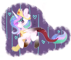 Size: 3250x2766 | Tagged: safe, artist:annadashie, derpibooru import, princess celestia, draconequus, pony, chibi, commission, cute, morph, silly, silly pony, solo, tongue out