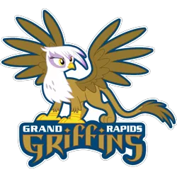 Size: 1264x1264 | Tagged: safe, artist:lyraheartstrngs, derpibooru import, gilda, gryphon, ahl, grand rapids griffins, hockey, logo, logo parody