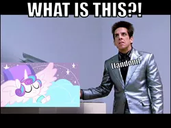 Size: 1280x960 | Tagged: ben stiller, derpibooru import, drama, flurry heart drama, image macro, joke, meme, princess flurry heart, safe, spoiler:s06, what is this, zoolander